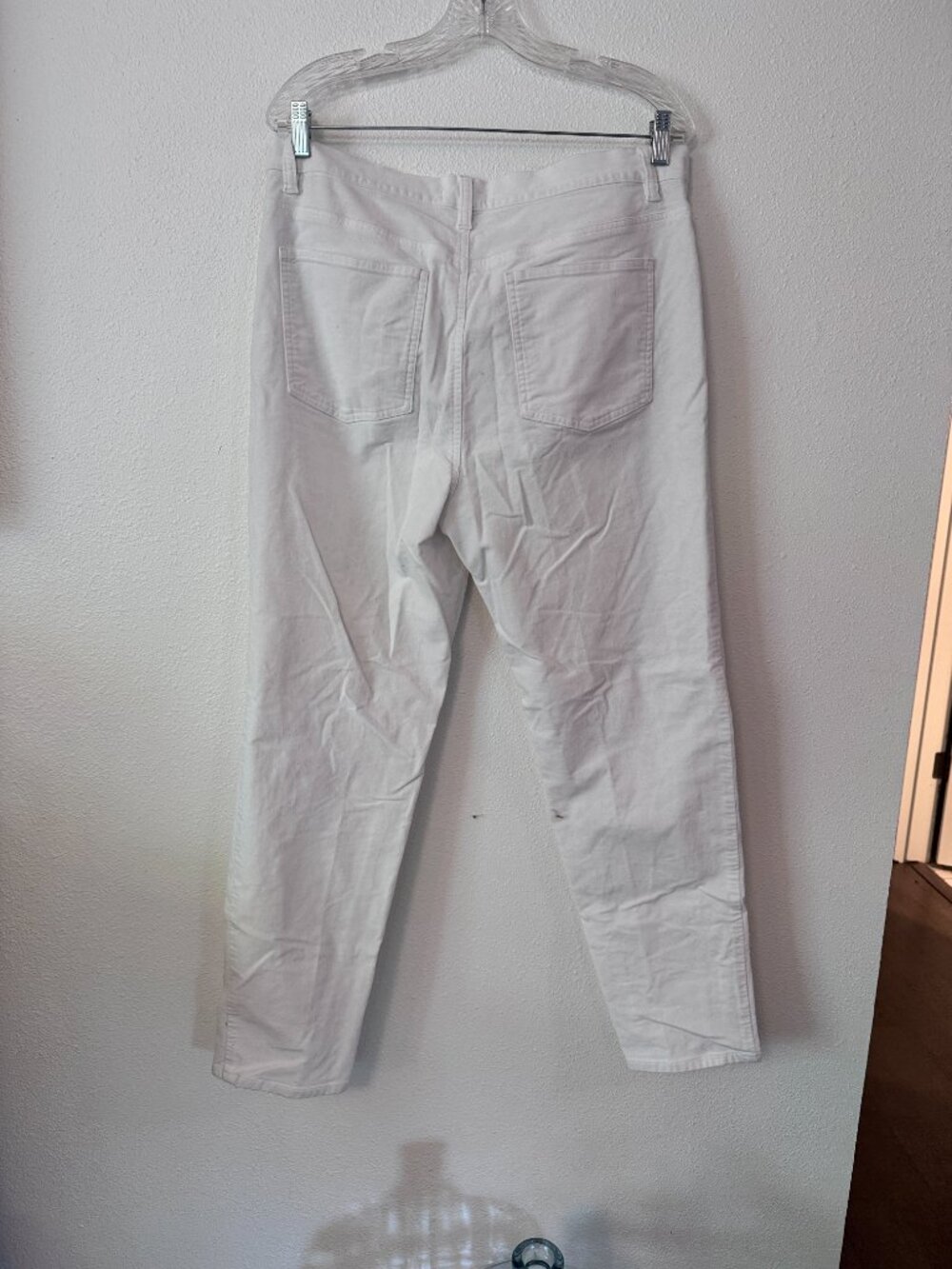 Eileen Fisher Organic Cotton Wide Leg Cropped Pants Blue - Size L - Picture 3 of 3